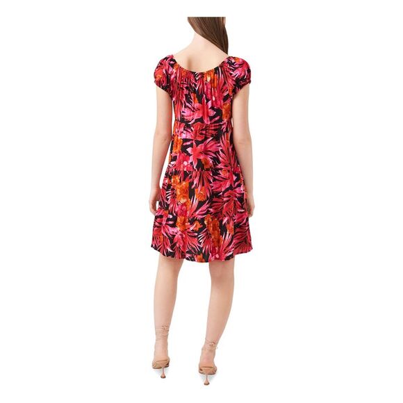 RILEY&RAE Womens Short Sleeve Off Shoulder Short Party Fit + Flare Dress - Picture 2 of 2